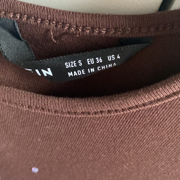 Shein brown, bedazzled honey cropped t-shirt 🤎🤎🤎 - Picture 3 of 3